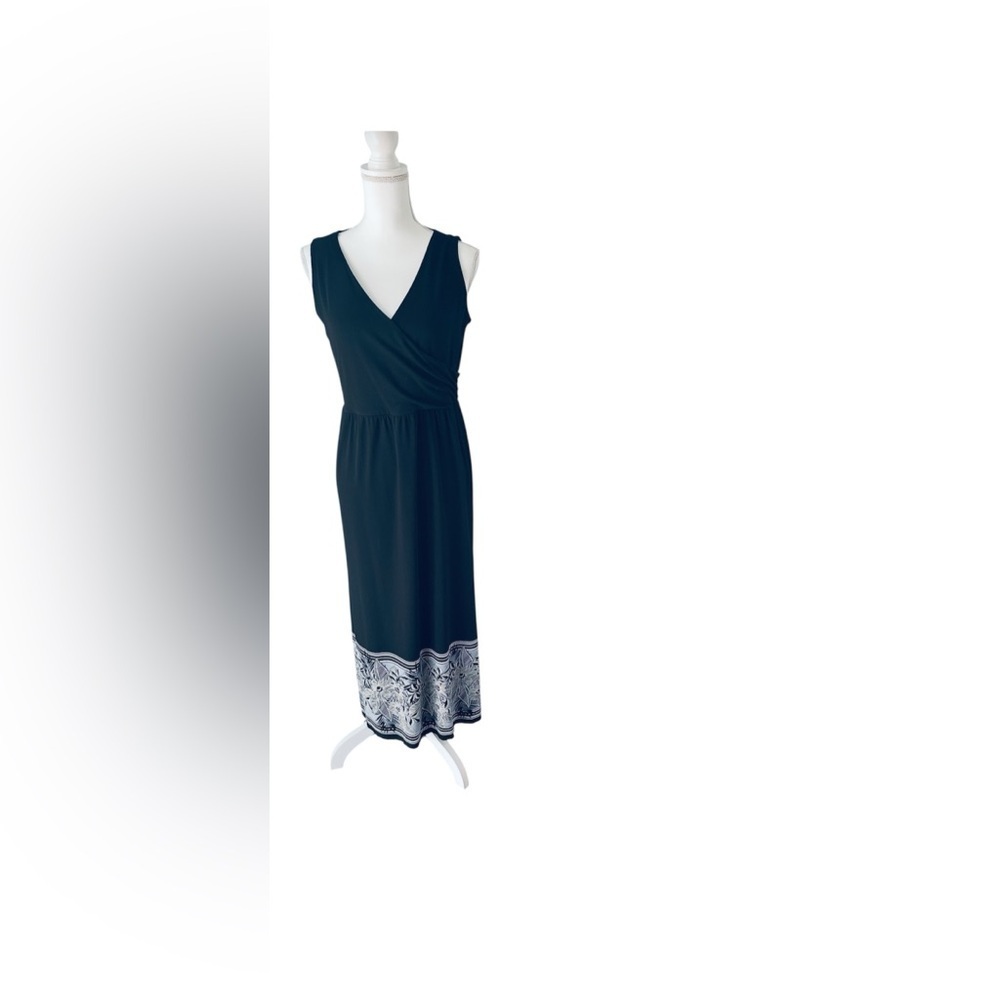 J. Jill Black Midi Sundress with V-Neck - Picture 3 of 8